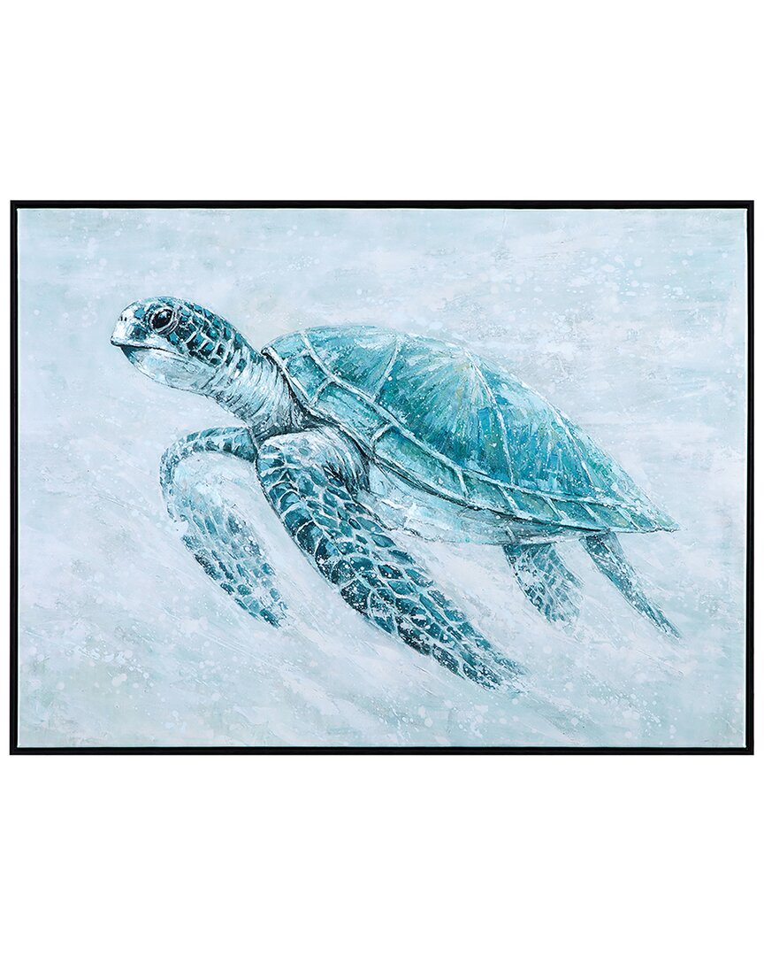 Bassett Mirror Kemps Bay Framed Canvas In Blue