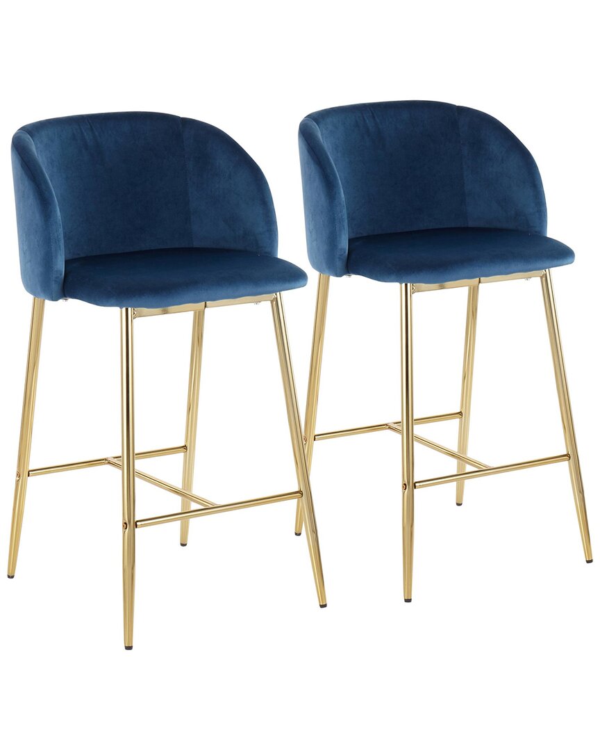 Shop Lumisource Set Of 2 Fran Counter Stools In Gold