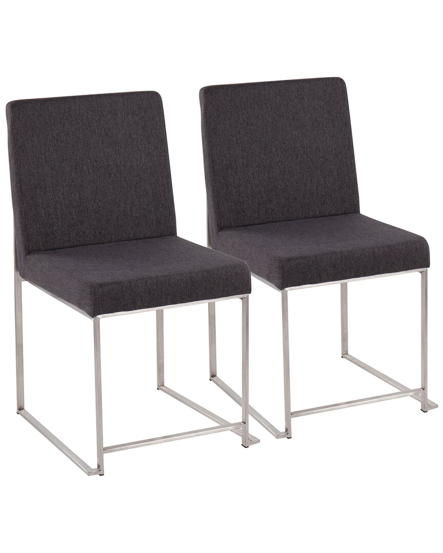 Lumisource High Back Fuji Dining Chair - Set Of 2 In Silver