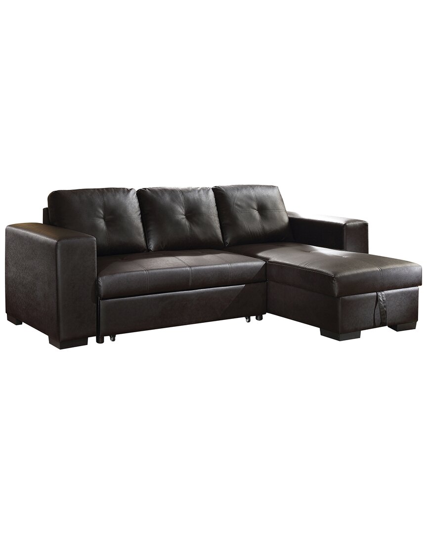 Acme Furniture Sectional Sofa In Black