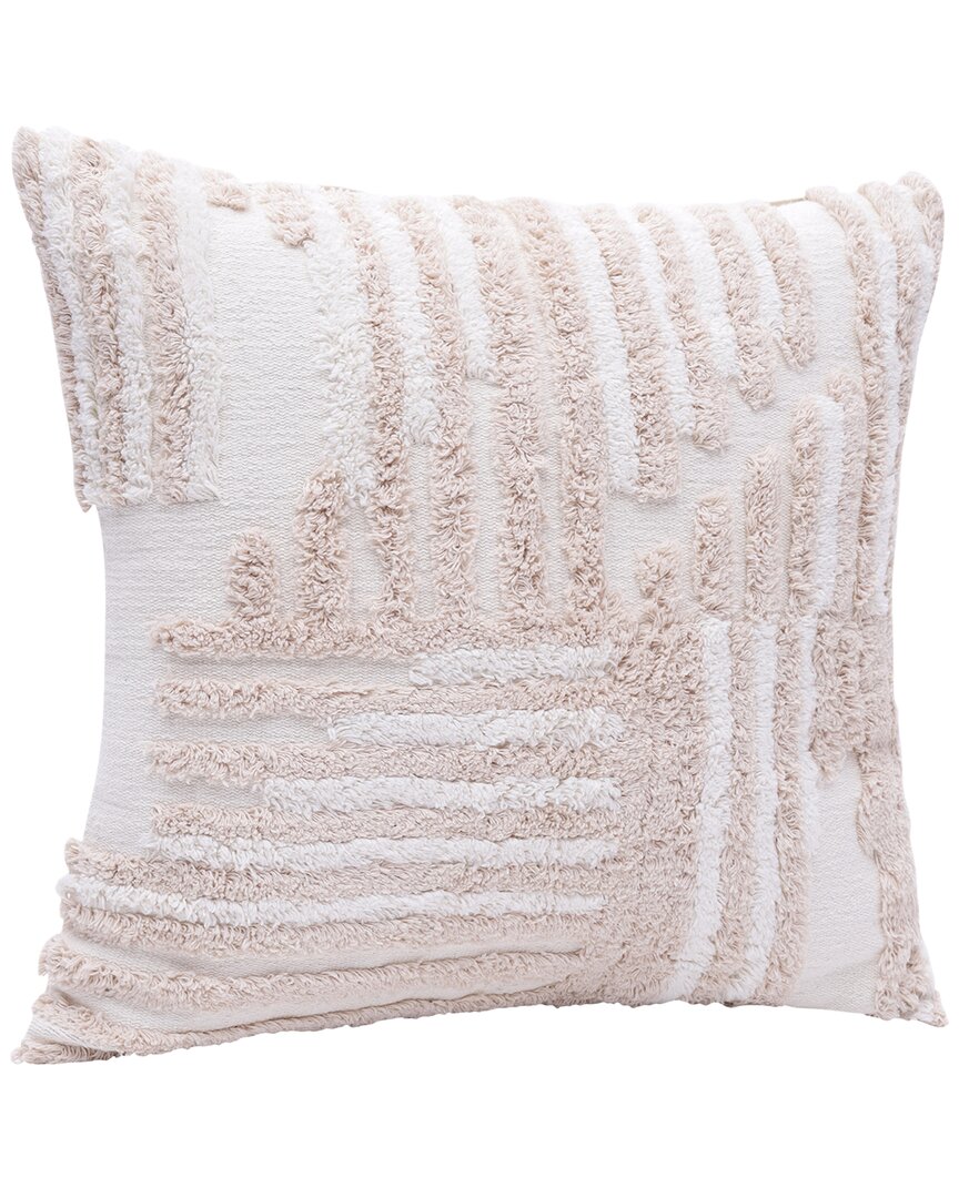 Lr Home Scarlett Abstract Geometric Decorative Throw Pillow In White