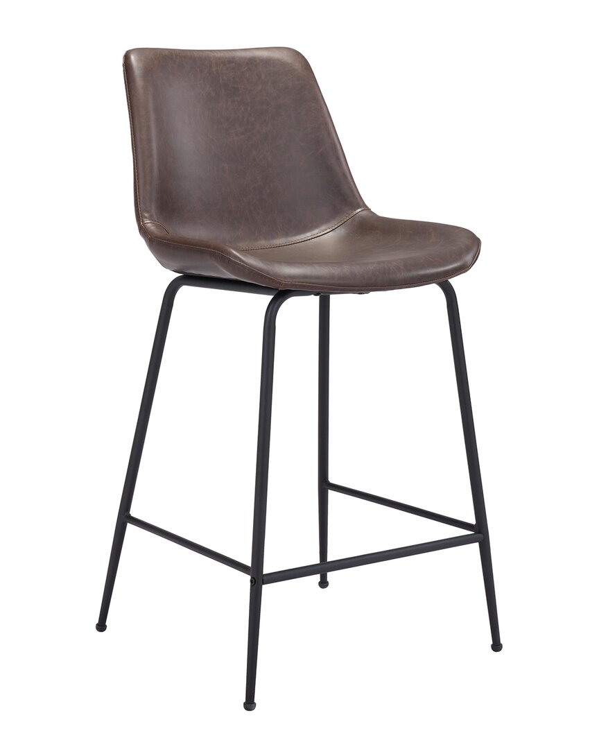 Zuo Modern Byron Counter Chair In Brown