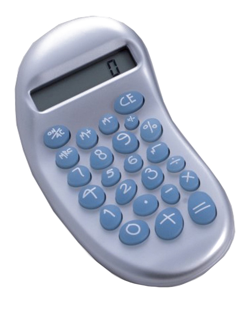 Bey-berk Ergonomic Calculator In Gray