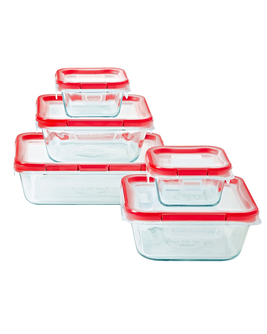 Pyrex Freshlock 10pc Glass Storage Set