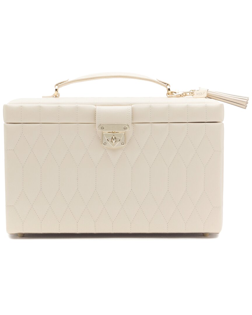 Wolf Caroline Large Jewelry Case In Brown