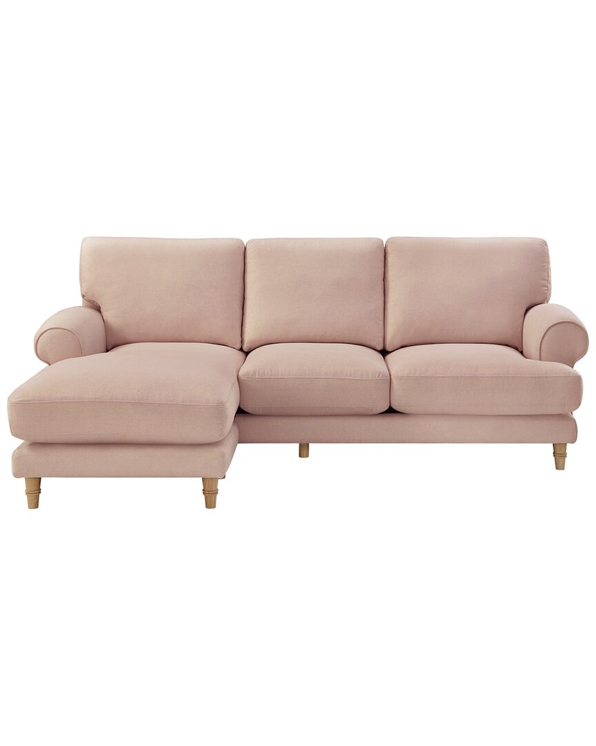 Shabby Chic Denisse Chaise Sofa In Blush
