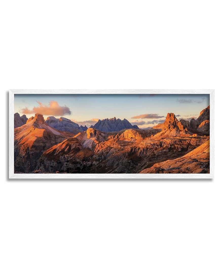 Stupell Panoramic Desert Canyon Peaks Framed Giclee Wall Art By Martin Podt In Multi