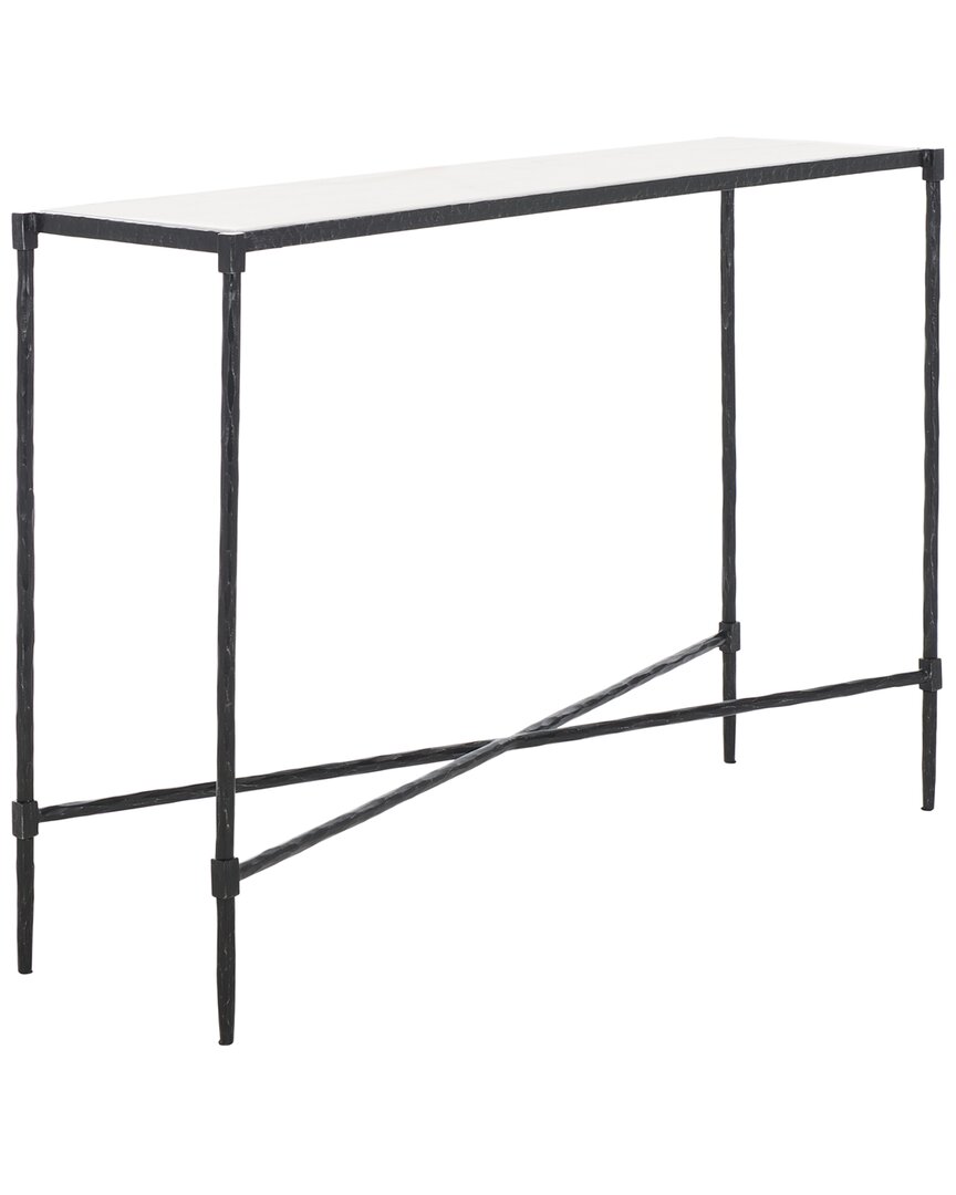 Safavieh Couture Isabellina Metal & Marble Console Table In Black