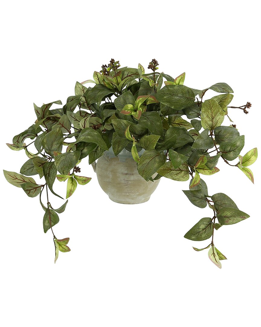 Creative Displays Ivy Arrangement In A Clay Pot In Green