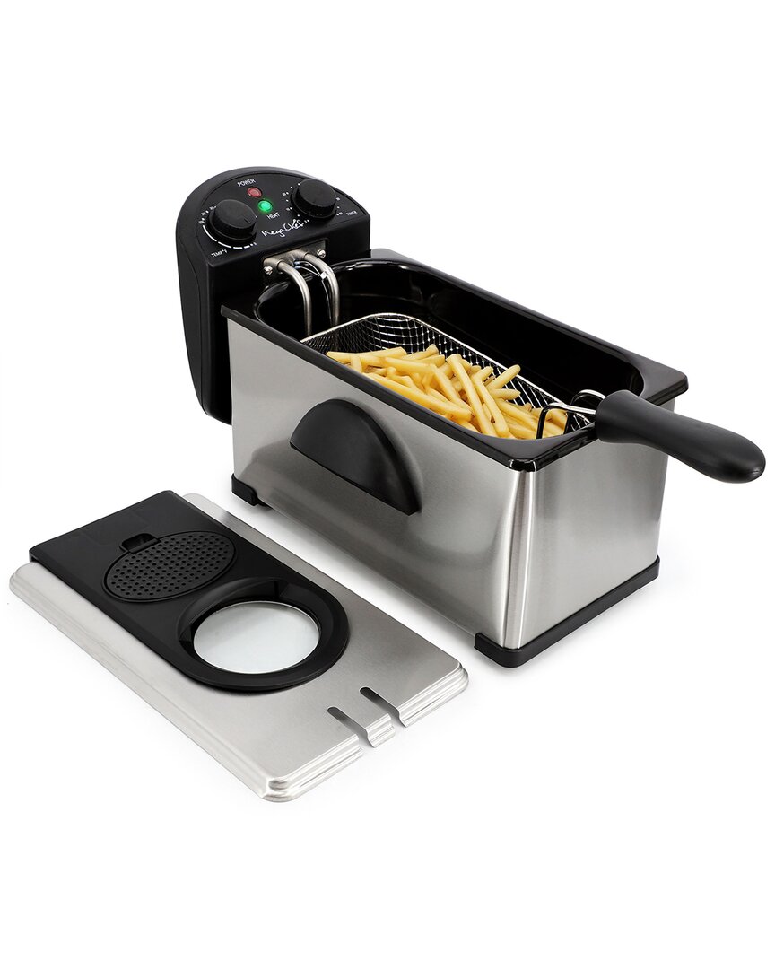 Megachef 3.17 Quart Stainless Steel Electric Deep Fryer With Timer