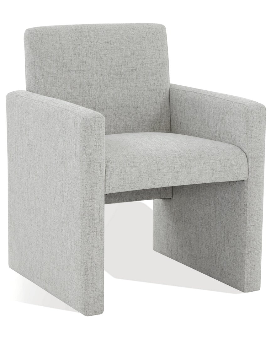 Safavieh Couture Maisey Grey Linen Arm Chair In Grey