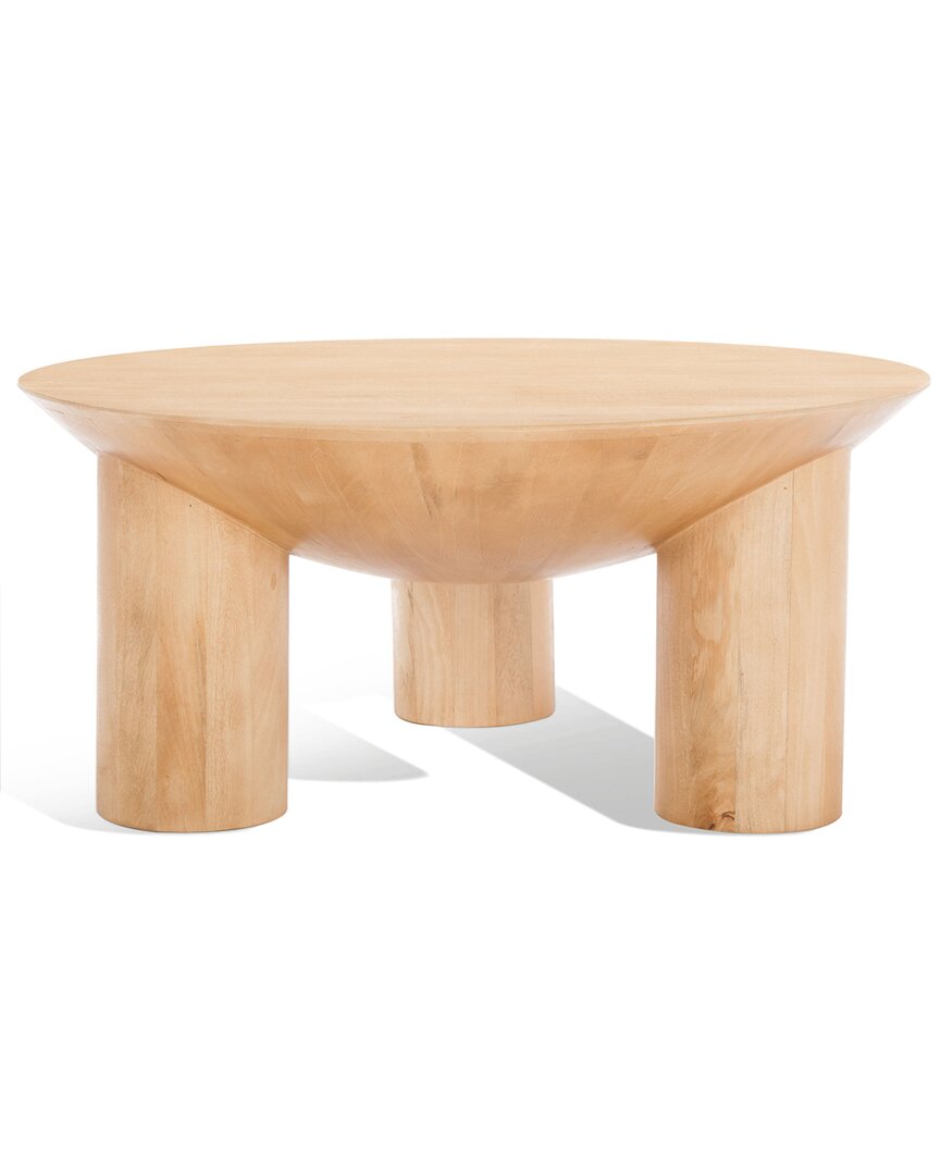 Safavieh Couture Calhoun Natural Wood Coffee Table In Brown