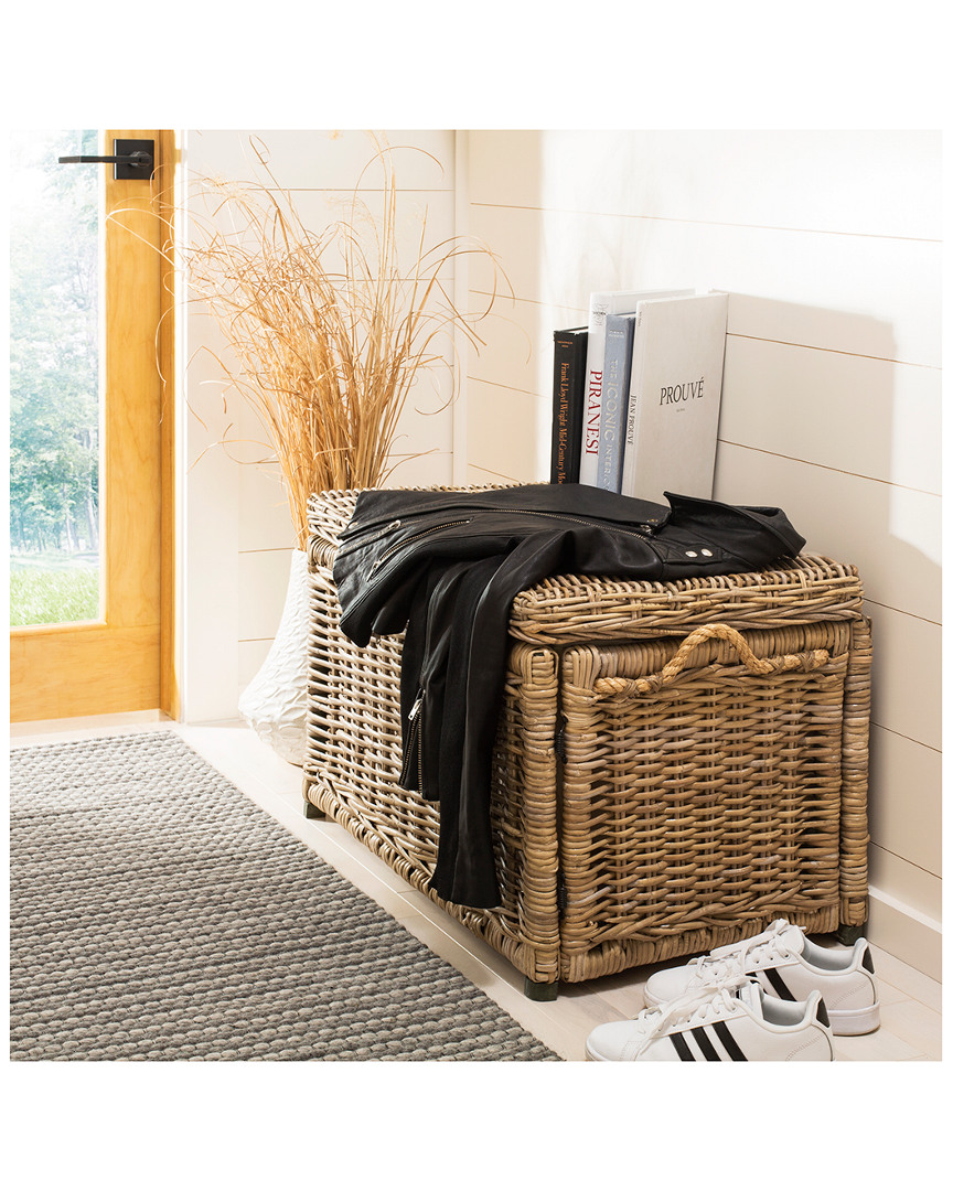JONATHAN Y DESIGNS JONATHAN Y DESIGNS JACOB WICKER STORAGE TRUNK