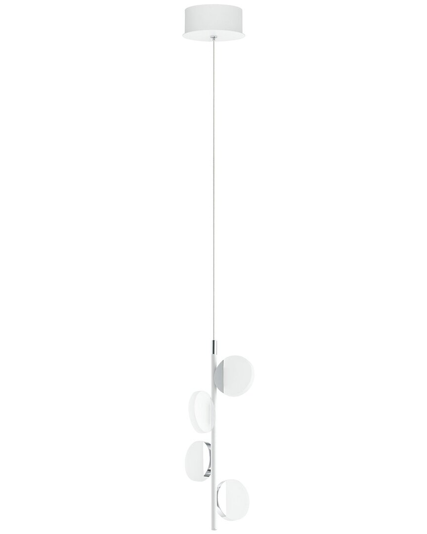 Eglo Olindra 4 Light Integrated Led Mini Pendant With White & Chrome Finish