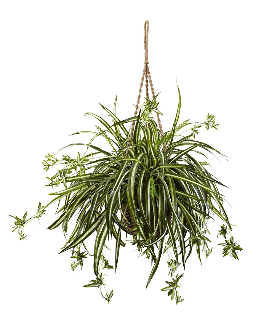 NEARLY NATURAL NEARLY NATURAL SPIDER PLANT HANGING BASKET
