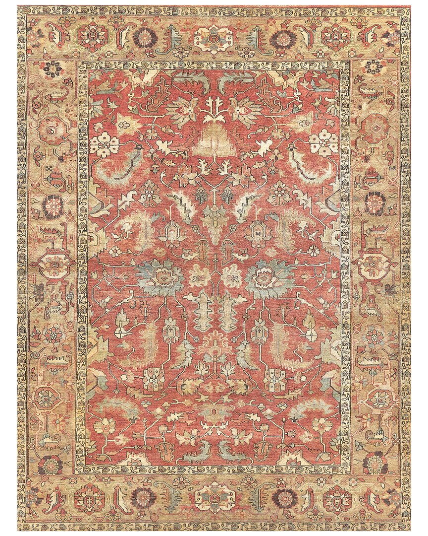 Exquisite Rugs Antique Weave Serapi Hand-knotted New Zealand Wool Rustgold Area Rug