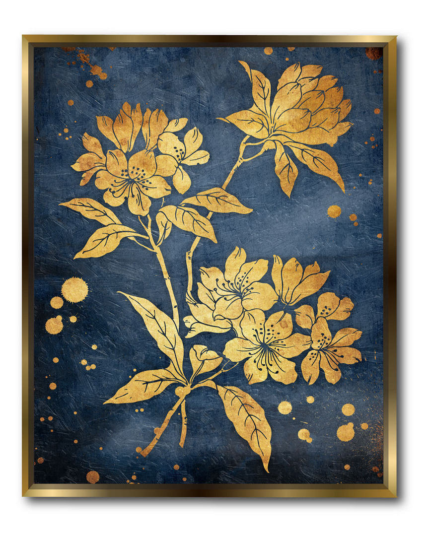 Courtside Market Wall Decor Floral Golden Blues