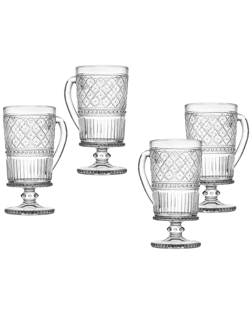 Godinger Claro Clear Set Of 4 Footed Mug
