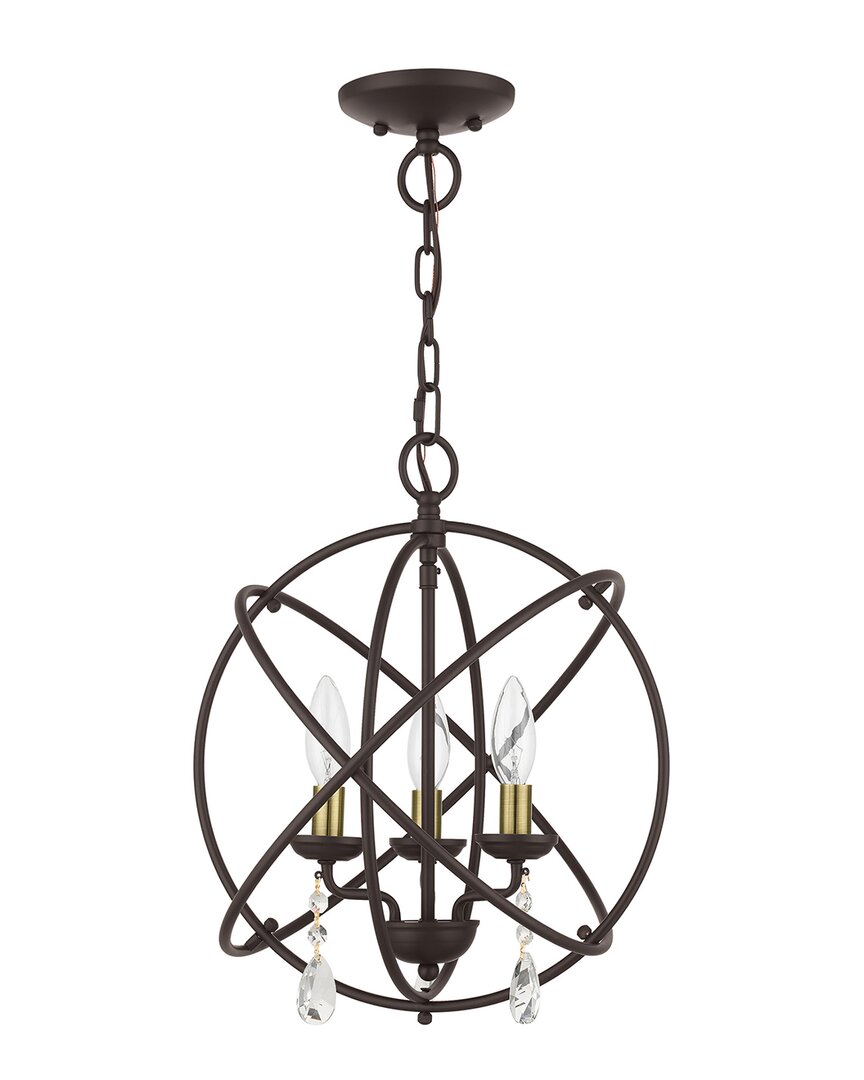 Livex Lighting 3-light Bronze Convertible Chandelier Semi Flush