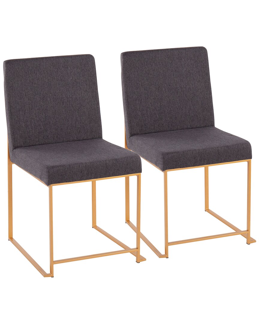 Lumisource High Back Fuji Dining Chair - Set Of 2 In Gold