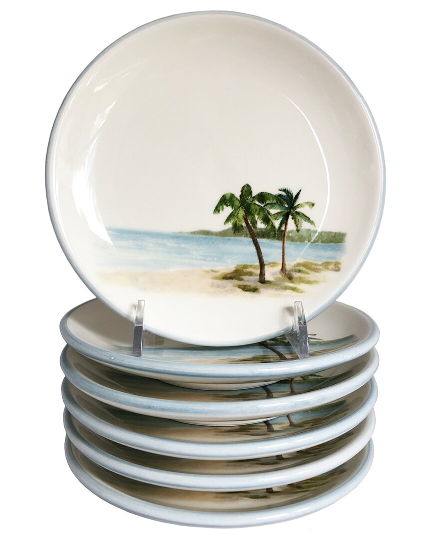 Abbiamo Tutto Set Of 6 Palm Breezes Small Plates