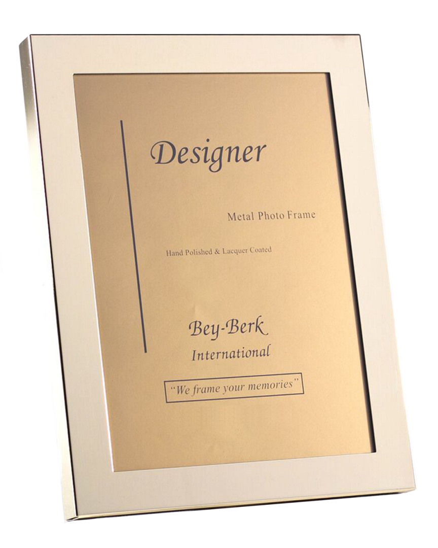 Bey-berk 6x8in Brass Picture Frame With Easel Back