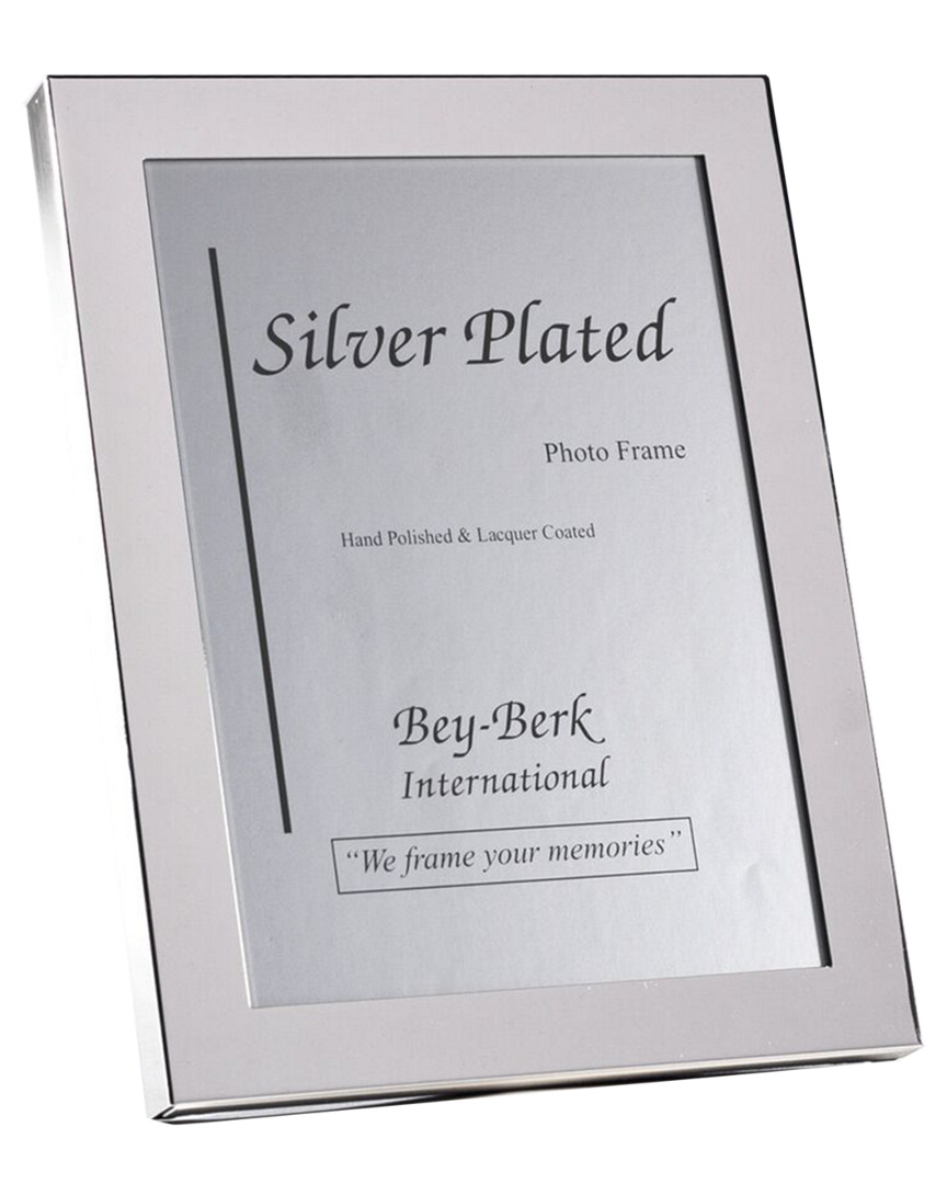 Bey-berk Silver Plated 8x10 Picture Frame With Easel Back