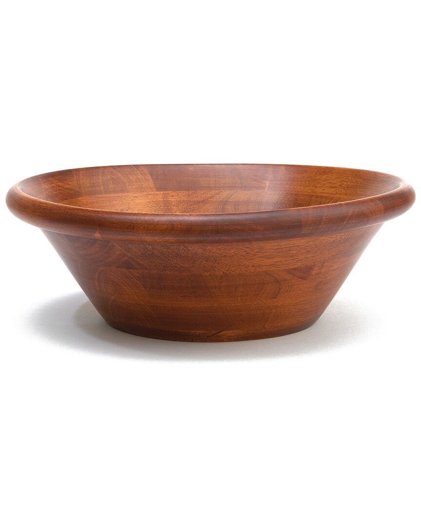 Lipper International Cherry Finish Round Rim Bowl In Brown