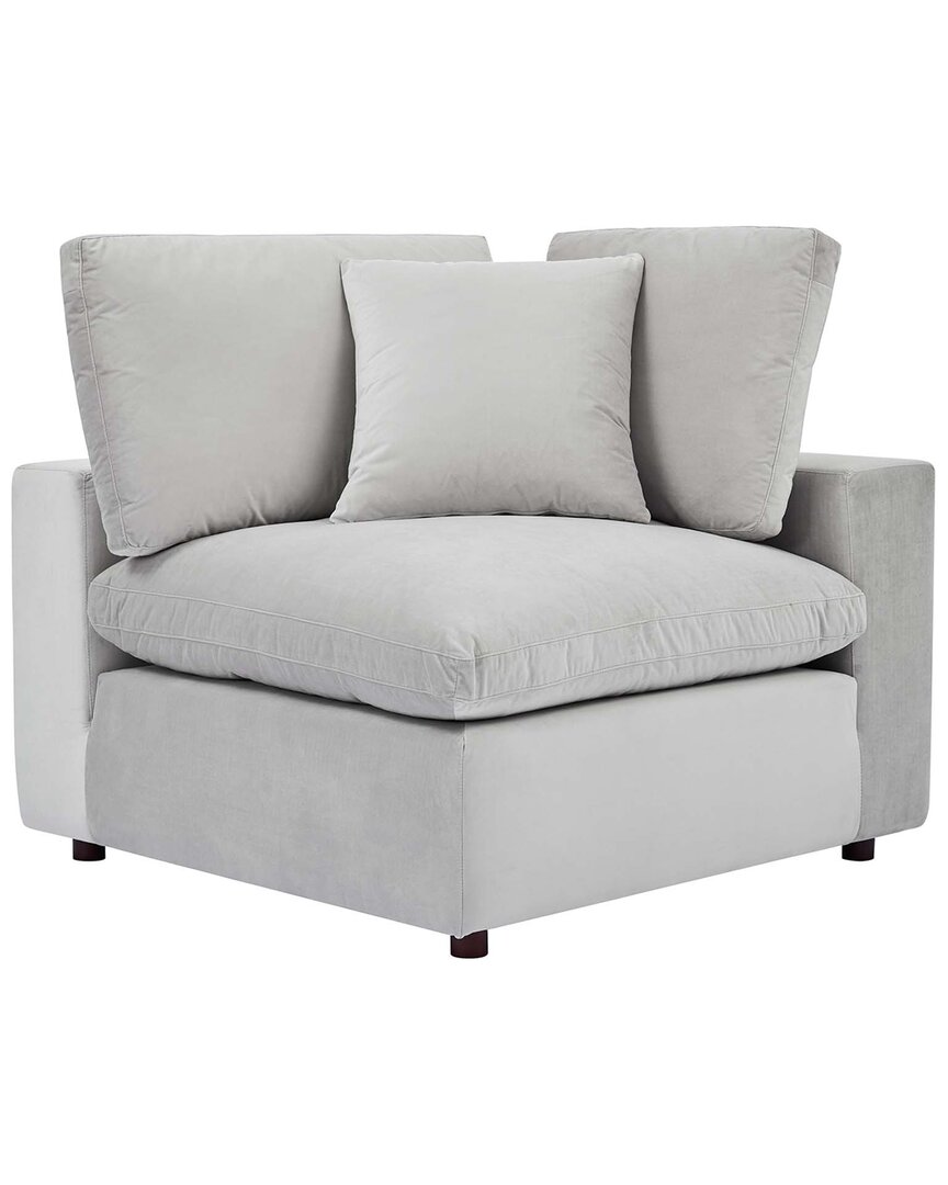 MODWAY MODWAY COMMIX DOWN FILLED OVERSTUFFED PERFORMANCE VELVET CORNER CHAIR 