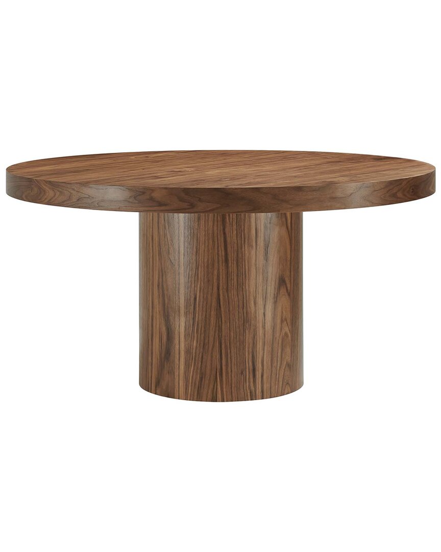 Modway Gratify 60in Round Dining Table In Brown