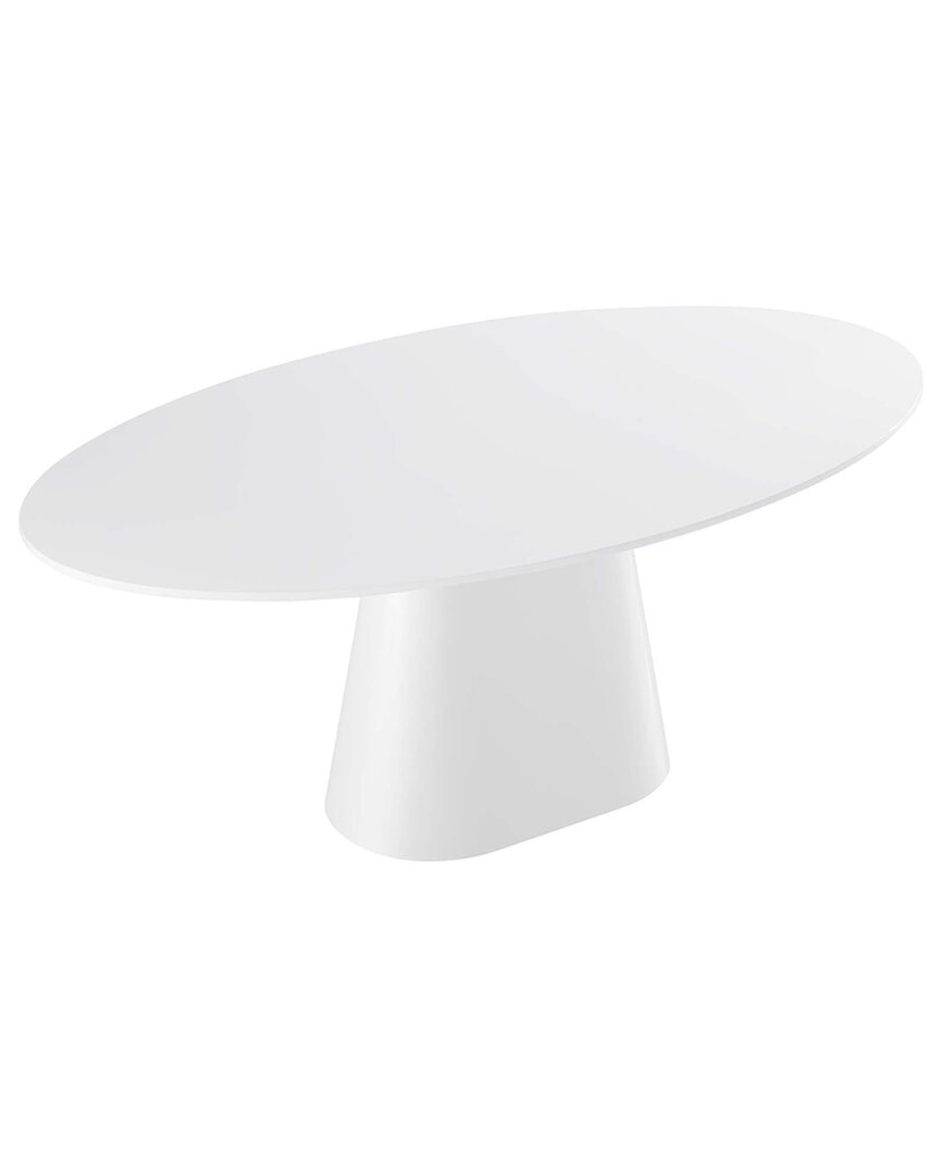 Modway Provision 75in Oval Dining Table In White