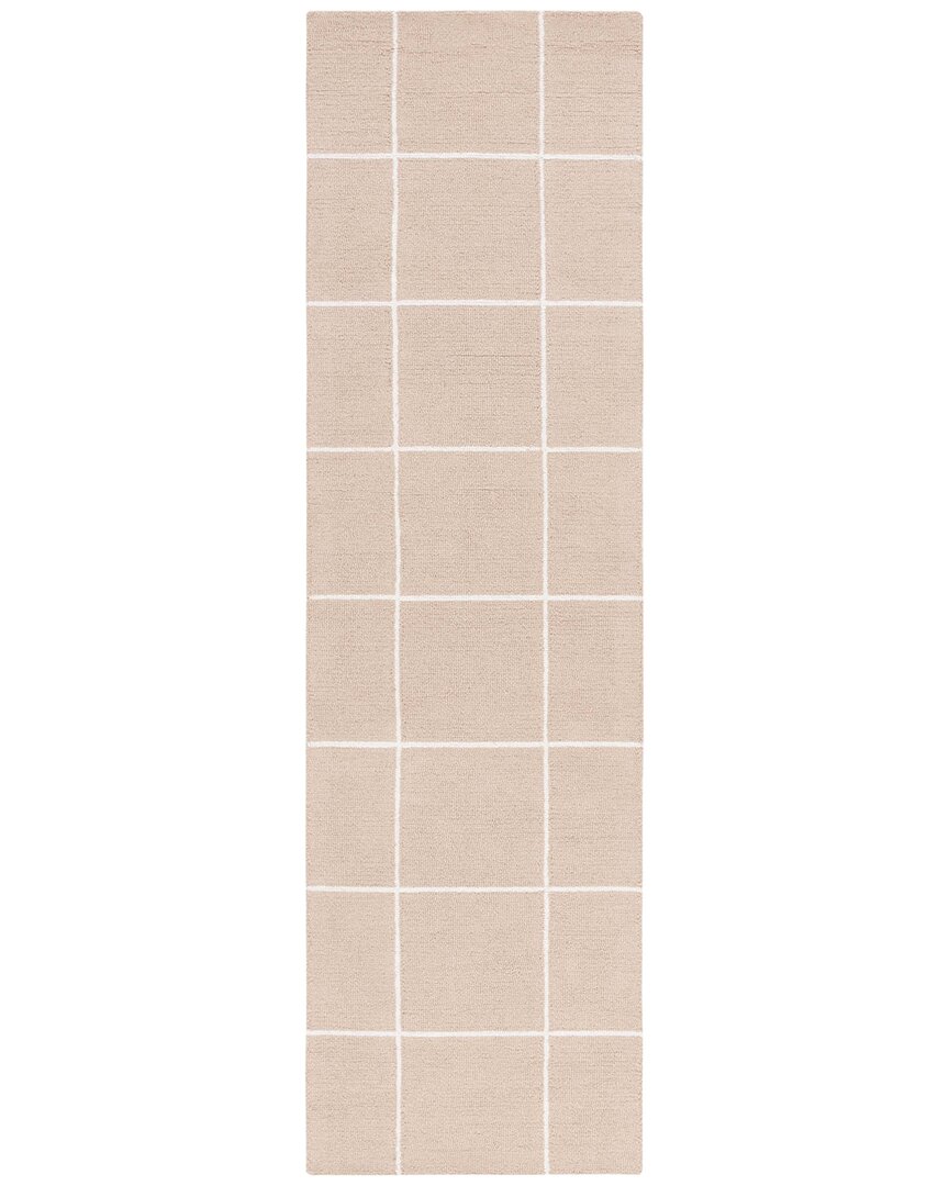 Martha Stewart 300 Wool & Cotton With Latex Rug In Beige