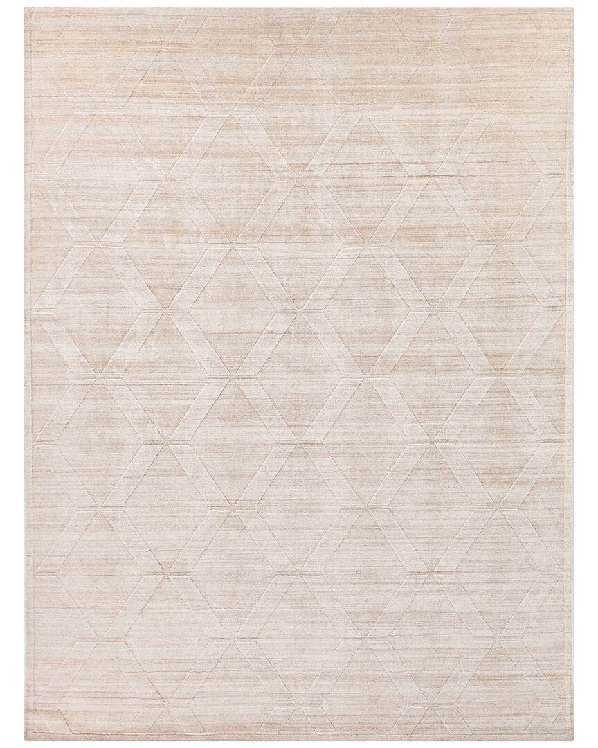 Exquisite Rugs Castelli Hand-loomed New Zealand Wool & Bamboo Silk Area Rug In Beige