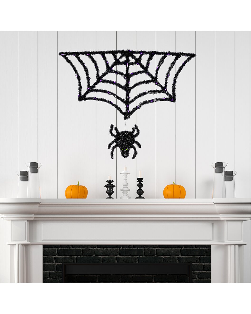 Northlight Lighted Spider & Web Halloween Decoration