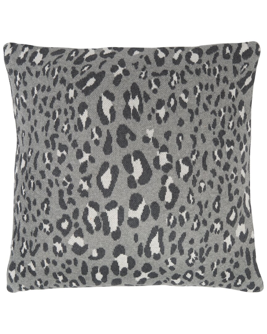 Safavieh Kasya Leopard Pillow In Grey