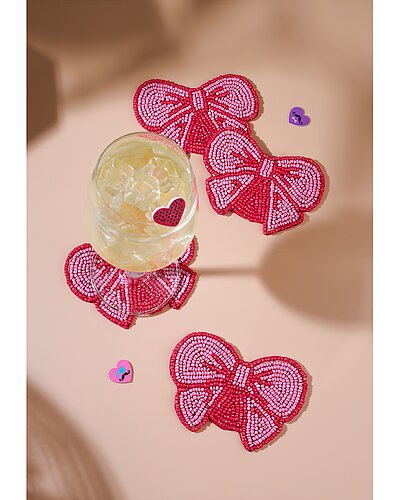 Tiramisu Bow Beaded Coasters - Thumbnail 3