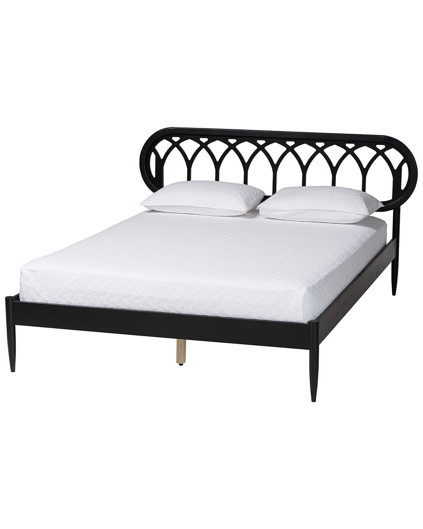 Baxton Studio Florica Art Deco Queen Platform Bed