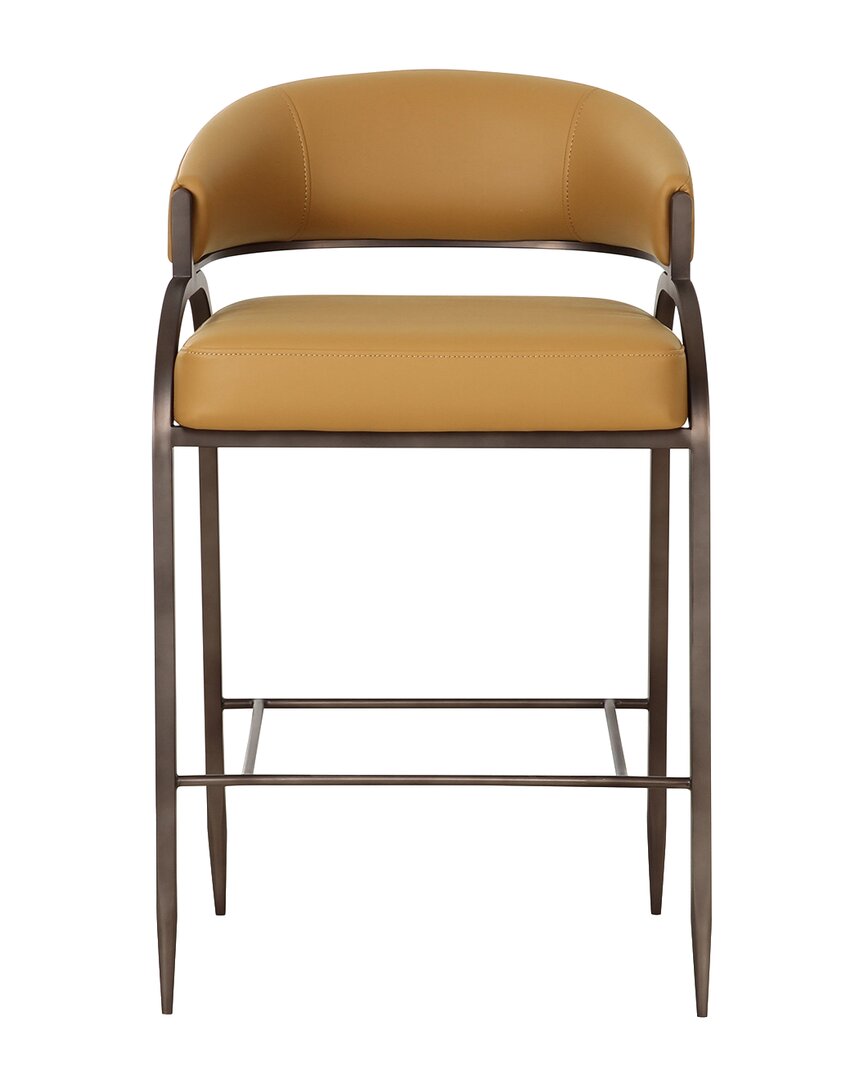 Tov Furniture Tatum Performance Vegan Leather Counter Stool In Tan