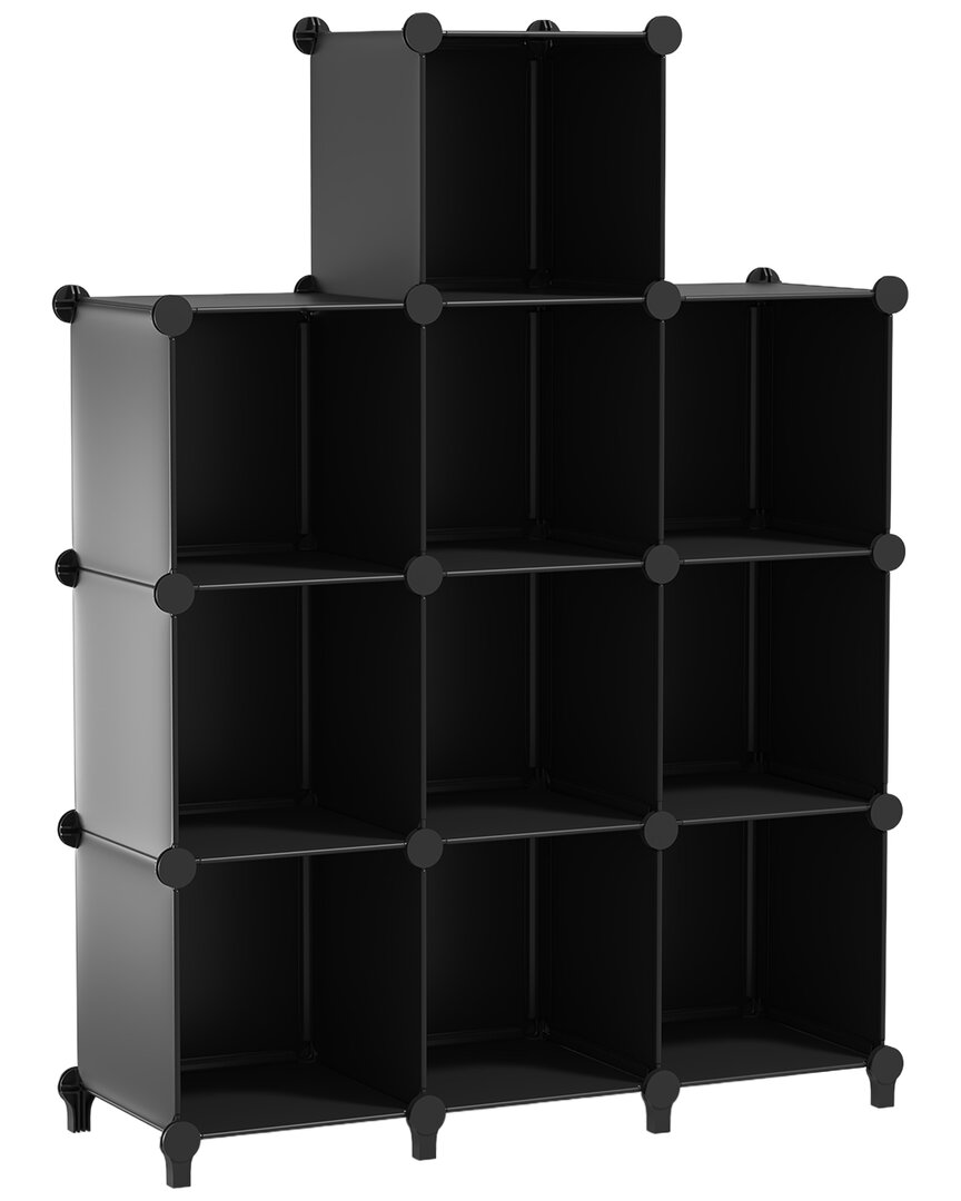 Sorbus Set Of 10 Cube Storage Organizers In Black