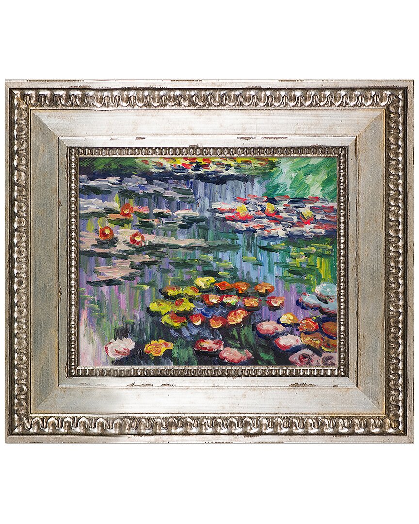 La Pastiche Water Lilies, Pink Framed Art Print In Multicolor