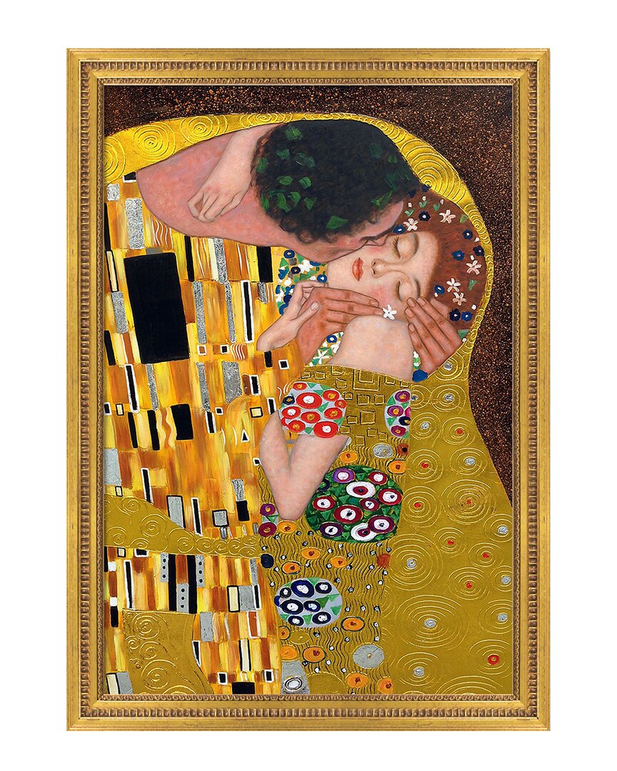 La Pastiche The Kiss Luxury Framed Art Print In Multicolor