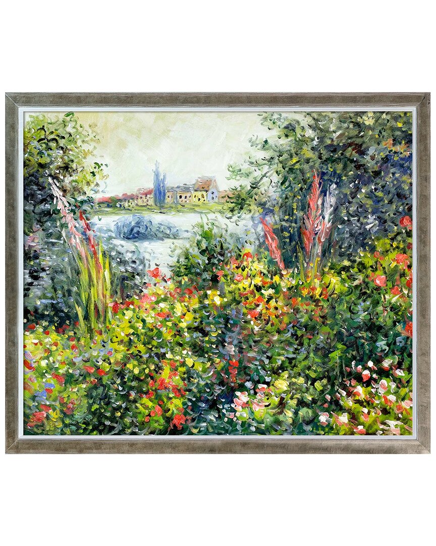 La Pastiche Flowers At Vetheuil Framed Art Print In Multicolor