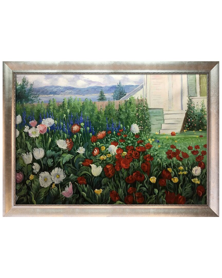 La Pastiche Flower Garden At Annisquam Framed Art Print In Multicolor
