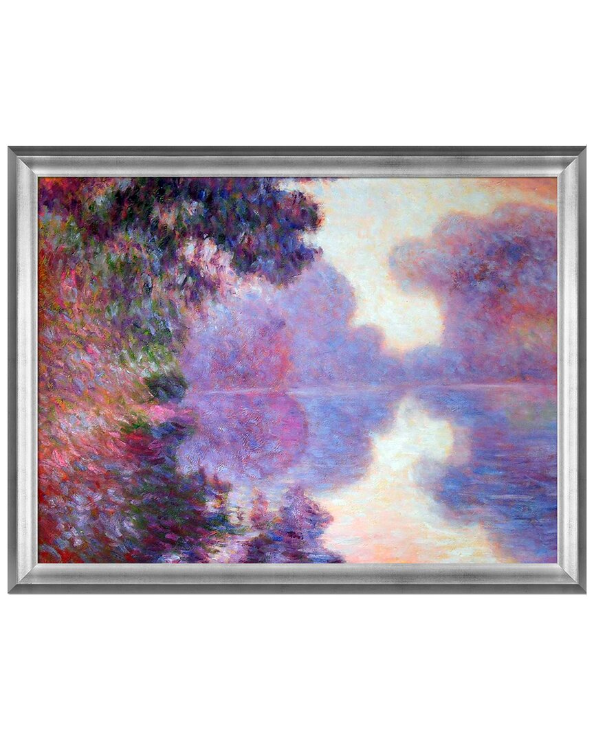 La Pastiche Misty Morning On The Seine, Pink, 1897 Framed Art Print In Multicolor