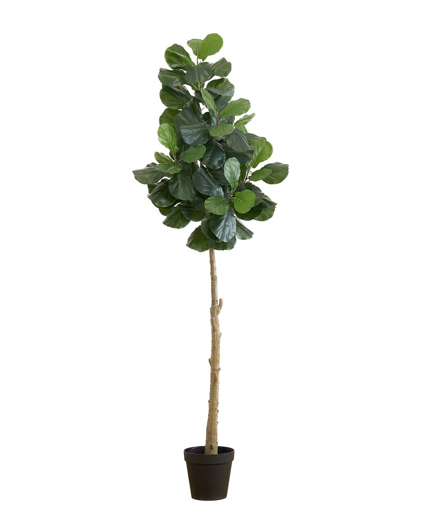 Nearly Natural 8ft Artificial Fiddle Leaf Fig Tree In Green