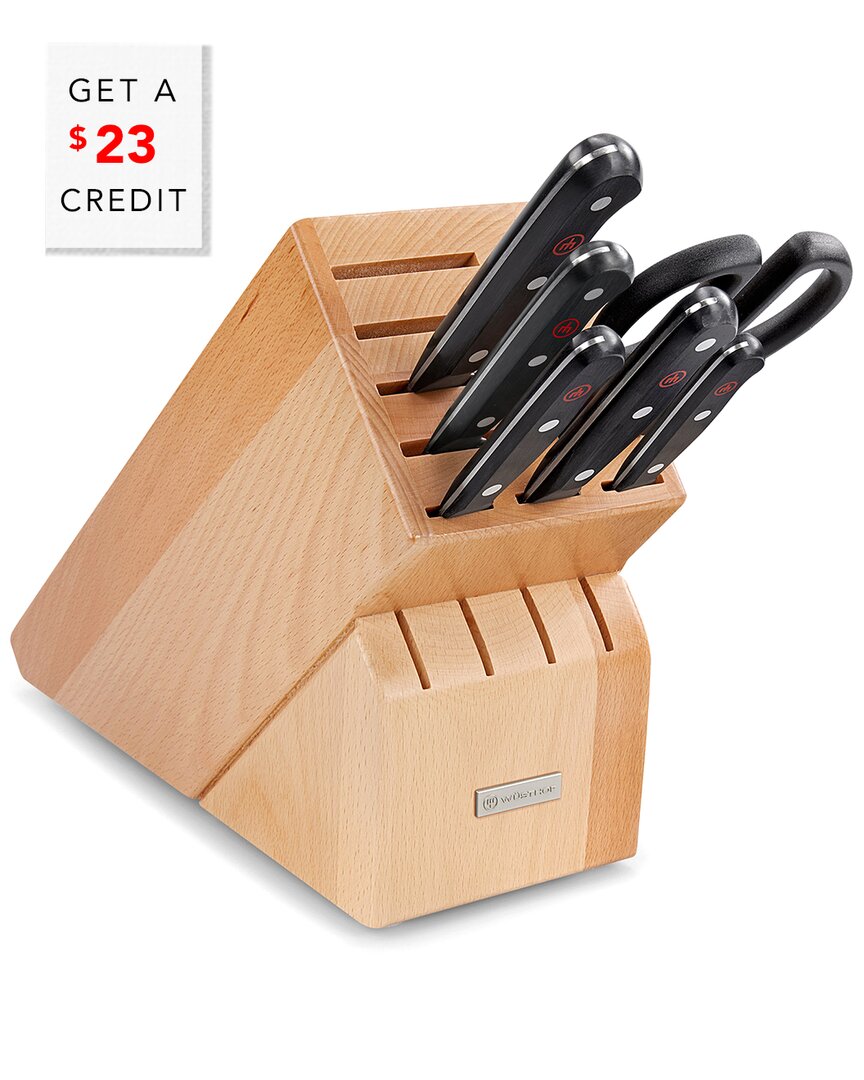 Wusthof Gourmet 7pc Knife Block Set With $23 Credit