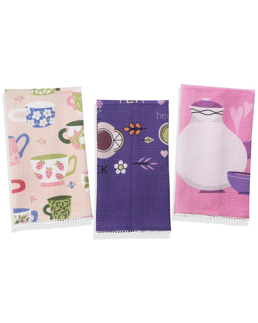 Tiramisu Time For Tea Kitchen Towel Set In Multi