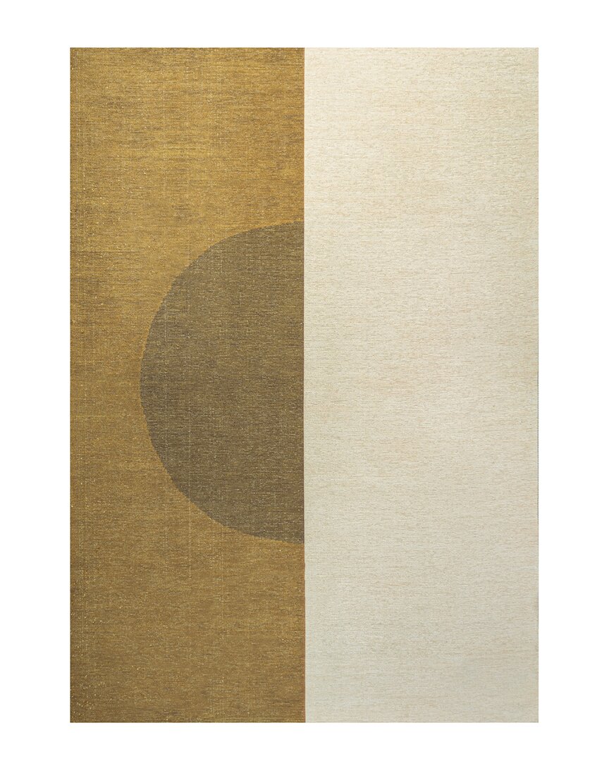 Shop Jonathan Y Demie Minimalist Graphic Circle Machine-washable Rug In Rust