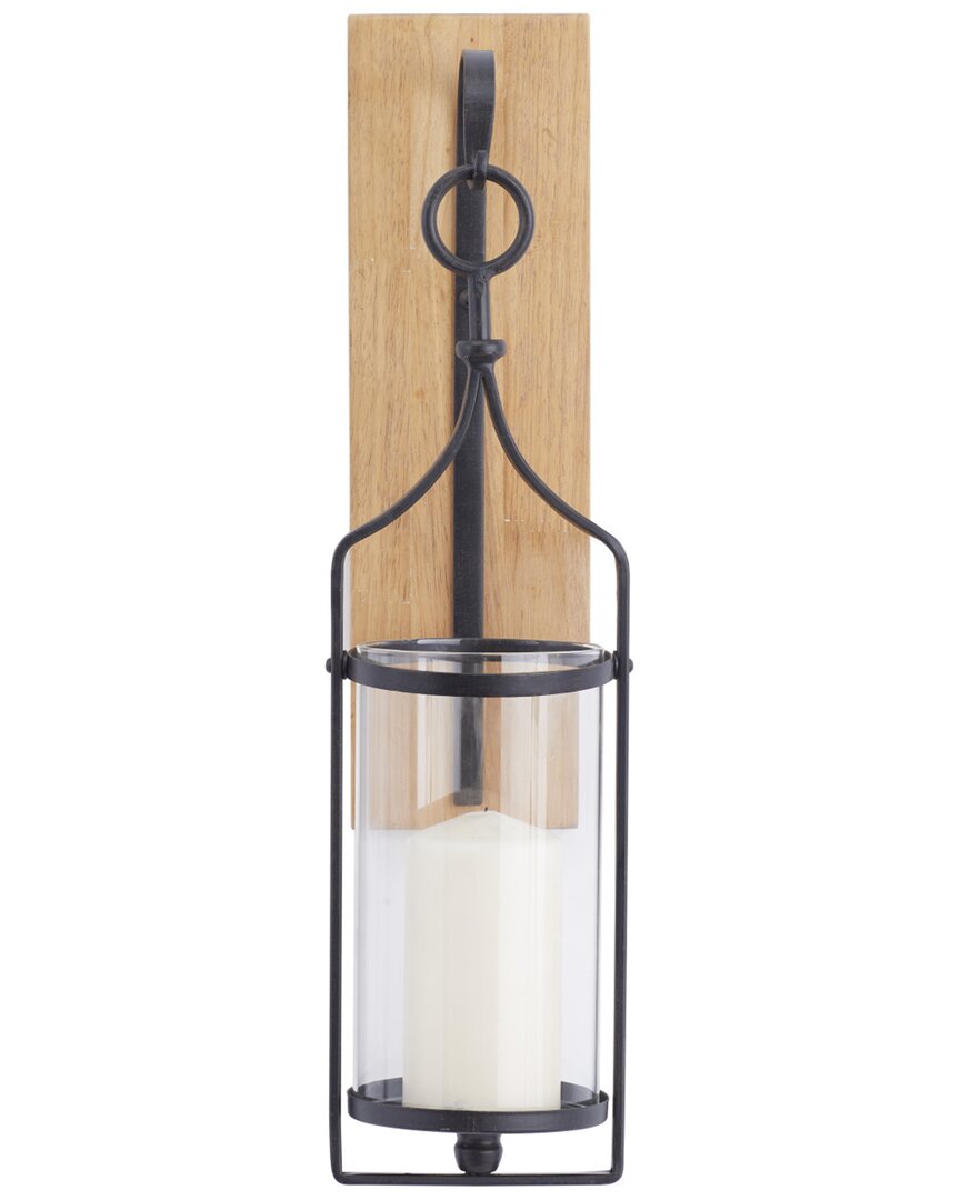 Peyton Lane Poplar Farmhouse Wall Sconce In Black