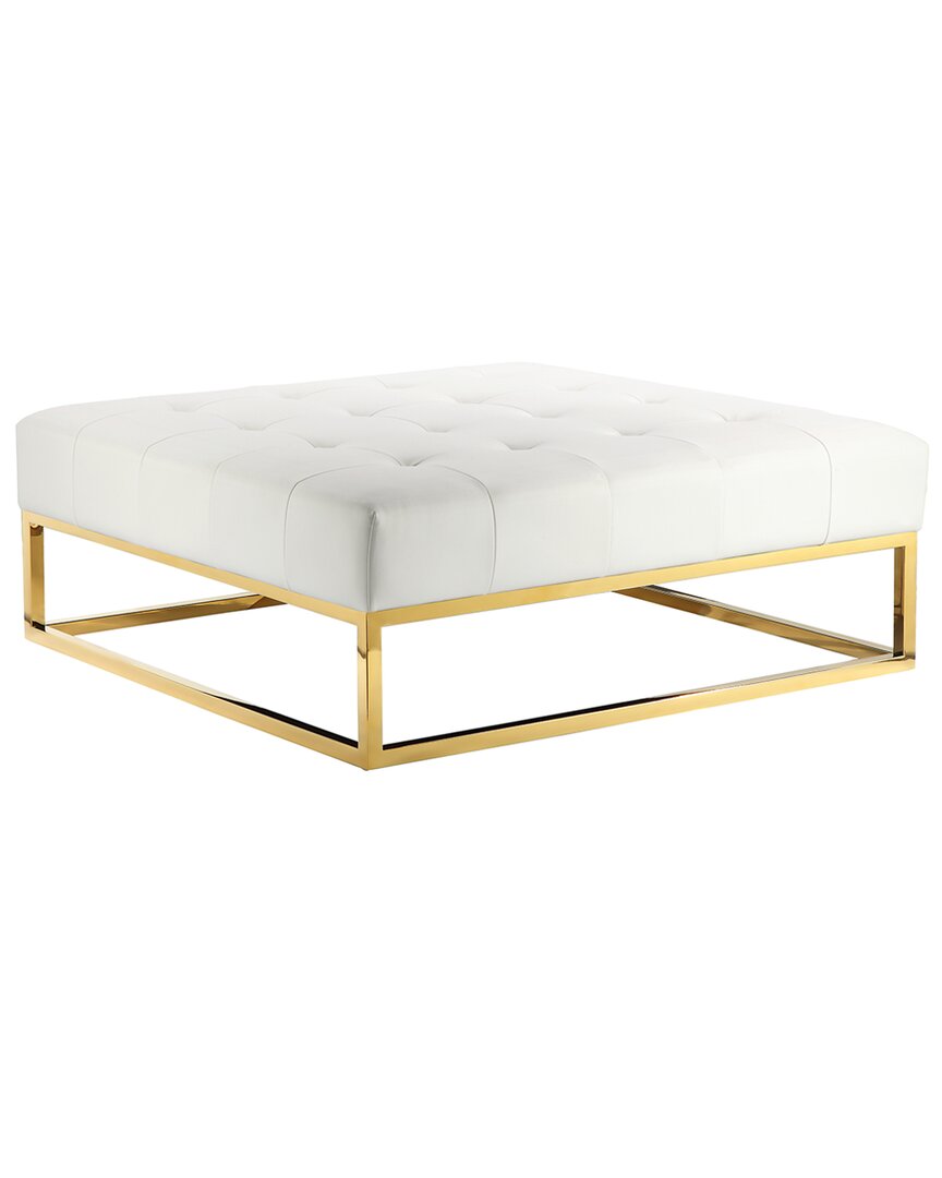 Pangea Home Pippa Ottoman In White